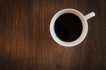 Obraz na płótnie Canvas Close up of Coffee Mug from Above