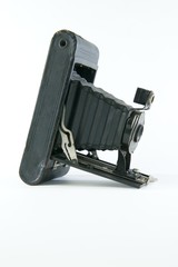 Black Vintage Folding Camera on Angle