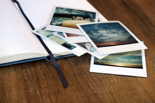 Journal and Polaroids