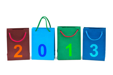 Shopping bags and numbers 2013