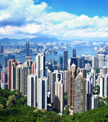 Fototapeta na wymiar Hong Kong from peak