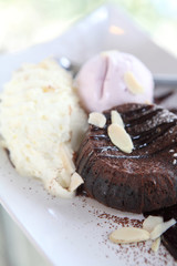 Chocolate Lava Cake with ice cream