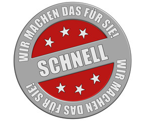 Schild graurot rt WMDFS SCHNELL
