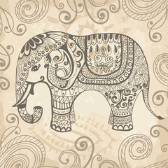 Stylized lacy elephant