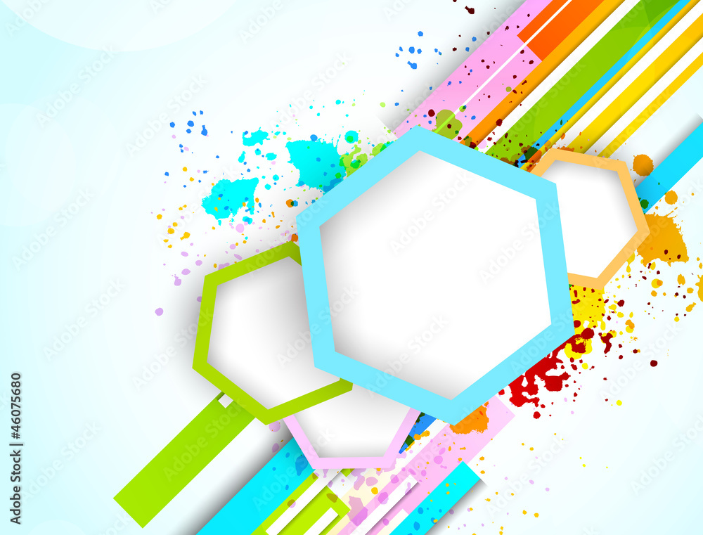 Aufkleber abstract background with hexagons