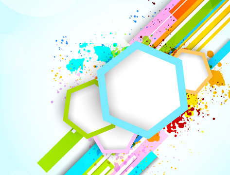 Abstract background with hexagons