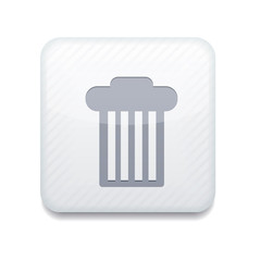 Vector white bin icon. Eps10. Easy to edit