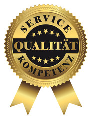 Service - Qualität - Kompetenz Premium Goldvignette