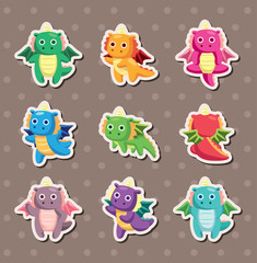 Obraz premium fire dragon stickers