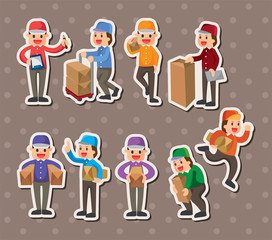 Express delivery people stickers