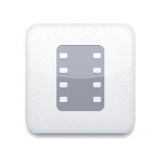 Vector white film icon. Eps10. Easy to edit