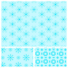 Blue seamless pattern with snowflakes