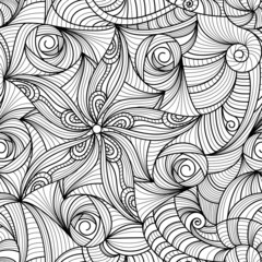 vector seamless black and white drawing texture