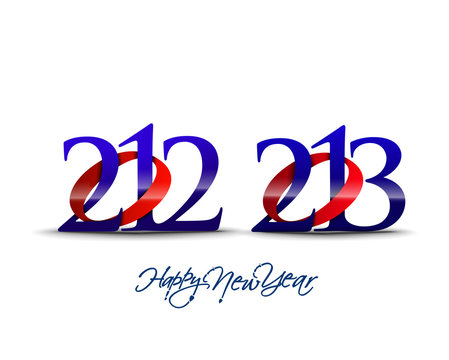New year 2012 and 2013. Vector illustration