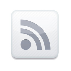 Vector white rss icon. Eps10. Easy to edit