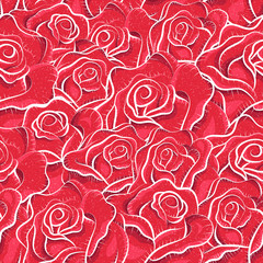 Vintage roses seamless pattern
