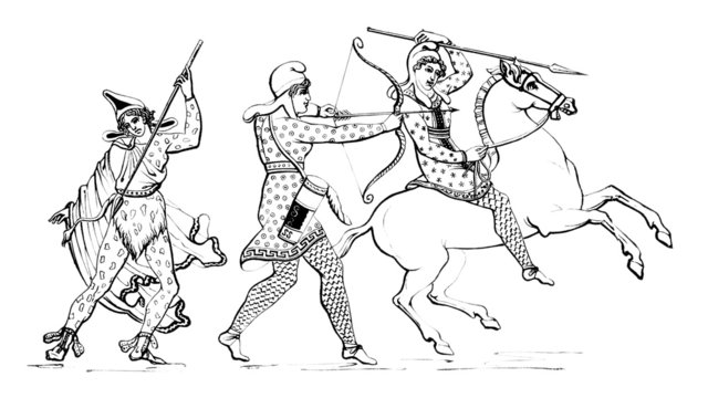 Antique female Warriors : Amazons