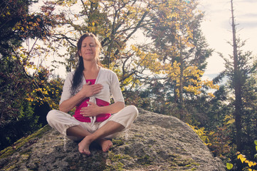 Yoga on a Rock