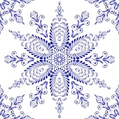 Admirable square blue pattern on a white background