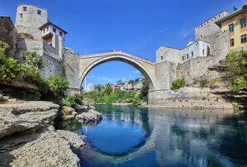 The Old Bridge, Mostar - obrazy, fototapety, plakaty