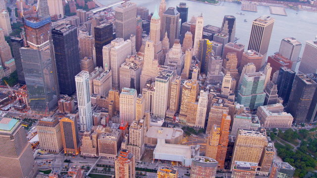 Aerial view 1 WTC, Manhattan, New York, USA,