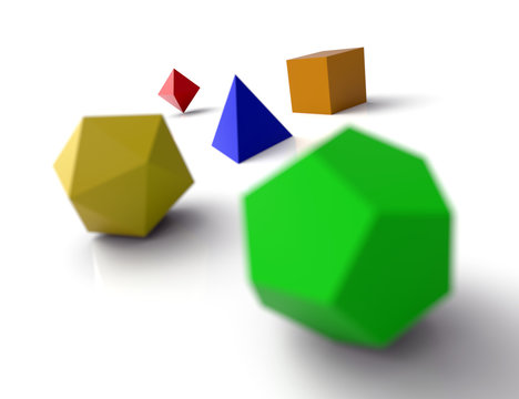 3D Platonische K&ouml;rper - Die bunte Mischung 01