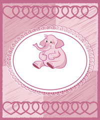 Elephant - cute baby shower design