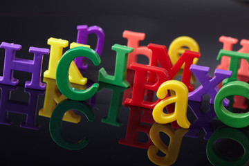 Plastic alphabet letters