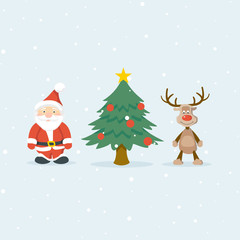 Weihnachtsmann, Weihnachtsbaum, Rudolph, Hintergrund