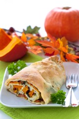 Pumpkin strudel pastry