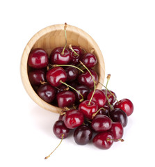 Spilled ripe cherries