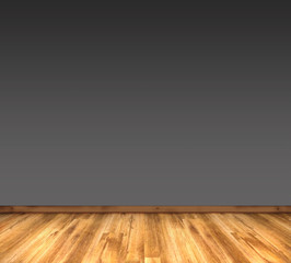 Leerer Raum mit Laminatboden