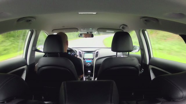 Autofahrt mit der on board Kamera gefilmt