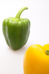 Green and yellow pepper