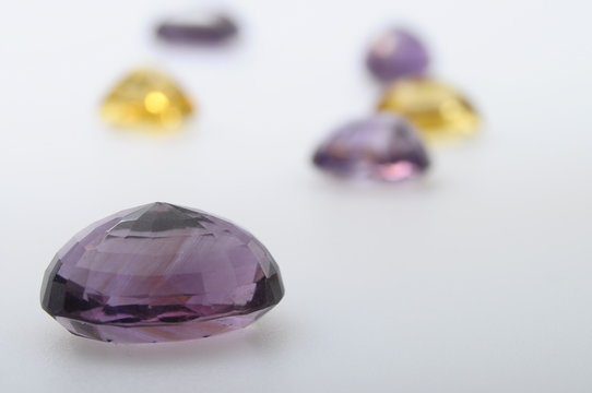 Close up of different gems