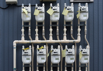 Outside gas meter in Japan
