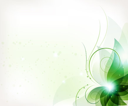 Abstract green flower
