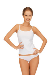 Fototapeta premium beautiful woman in cotton undrewear