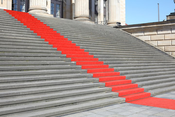 Red carpet stairway