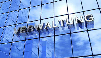 Blaue Fassade - Verwaltung 2