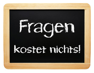 Obraz premium Fragen kostet nichts