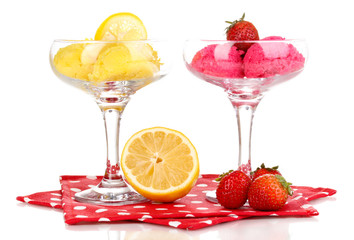 delicious ice cream isolated on white