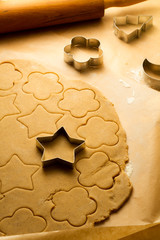 Cutting of Christmas cookies