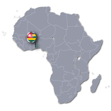 Afrikakarte Togo