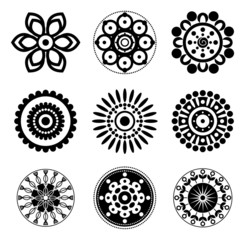 Flower icon set.