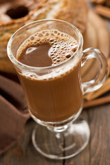 Cocoa glass and Christmas fruitcake