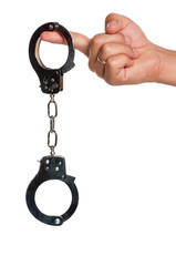 Hand with handcuffs