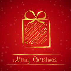 golden christmas gift frame