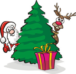 christmas tree and gift