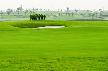 Fototapeta na wymiar view landscape of golf course at Thailand